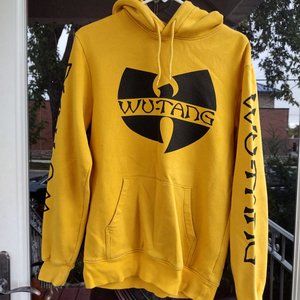 Wu-Tang Clan Hoodie Mens XS Yellow Pullover Long Sleeve Logo *See Photos*